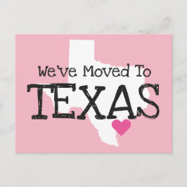 Vi har flyttat till Texas Rosa Heart Vykort