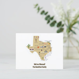 Vi har flyttat till Texas vykort