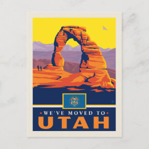 Vi har flyttat till Utah Inbjudan Vykort