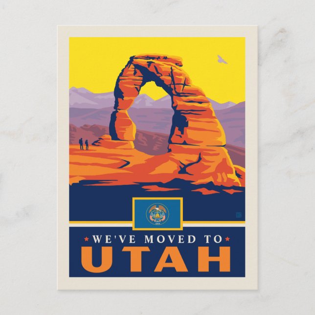 Vi har flyttat till Utah Inbjudan Vykort (Framsida)