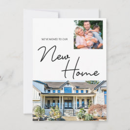 Vi har flyttat till vårt nya hem-foto och hus julkort