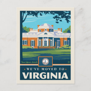Vi har flyttat till Virginia Inbjudan Vykort
