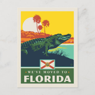 Vi har flyttat to Florida Inbjudan Vykort