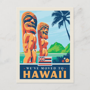 Vi har flyttat To Hawaii Inbjudan Vykort