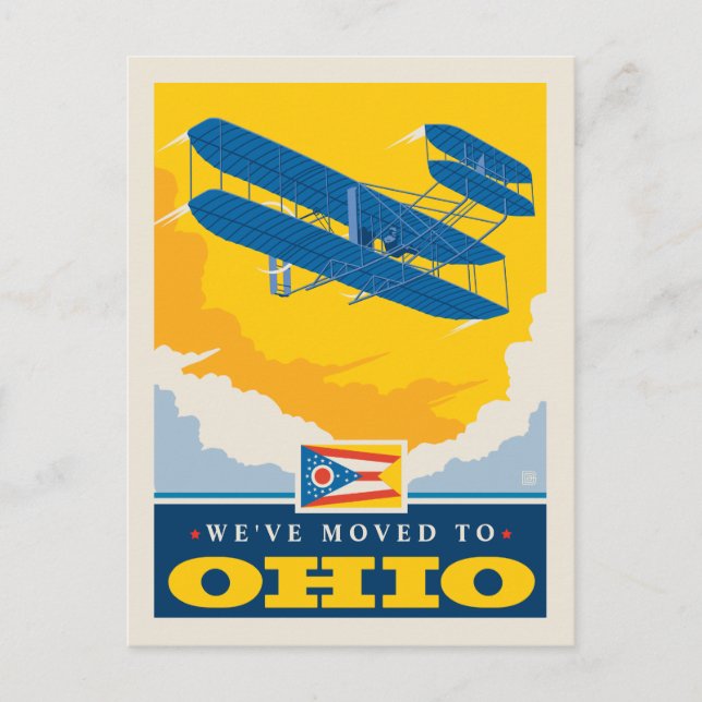 Vi har flyttat to Ohio Inbjudan Vykort (Framsida)