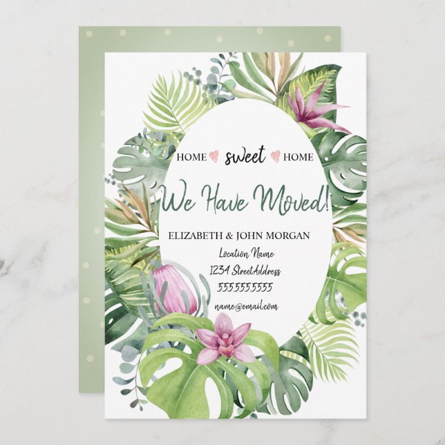 Vi har Flyttat, Tropiska Flowers Löv (Fram/baksida)