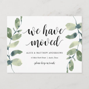 Vi Har Flyttat, Vår Nya Hemadress Tillkännagivande