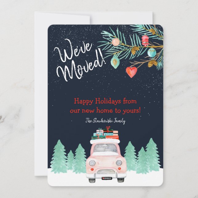 vi har flyttat Vi är Flytta jul Ny adress Julkort (Framsida)