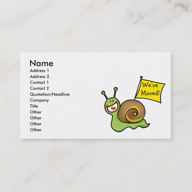 Vi har flyttat! visitkort (Framsida)