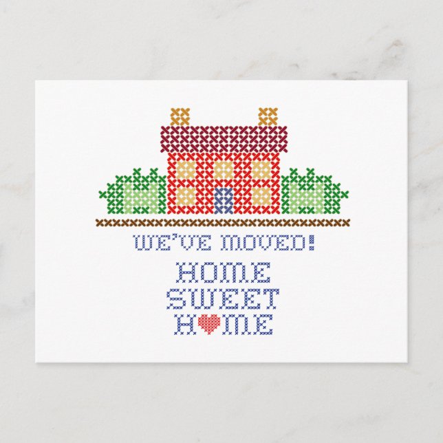 Vi har flyttat! vykort (Framsida)