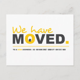 Vi har Flyttat vykort för Flytta av Gult