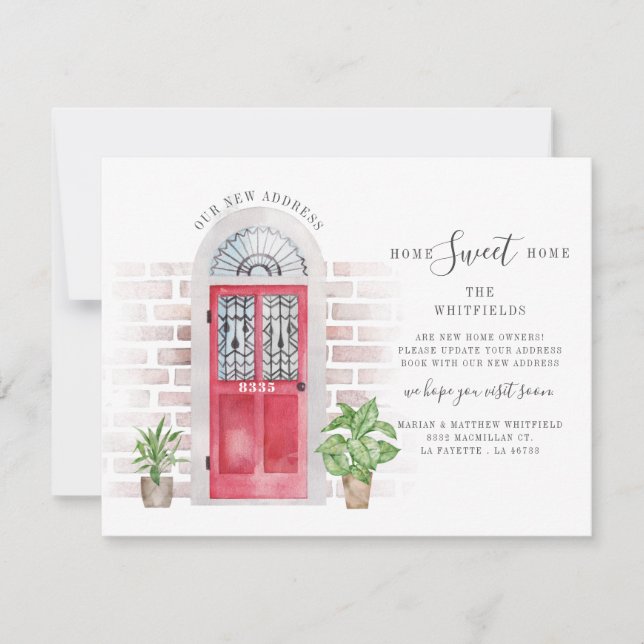 Vi har flyttat Watercolor Boho Flytta Announement (Framsida)