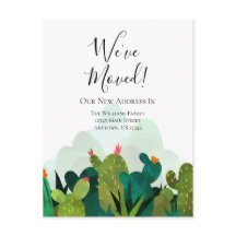 Vi har flyttat Watercolor Cactus Cacti Flytta