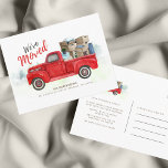 Vi har flyttat Watercolor Flytta Announement Vykort<br><div class="desc">din upprördhet över din rörelse med vänner och familj! Det här klassiska lastbil-vi har flyttat med röd vintage- har båda dekorativa skript och det moderna typsnitt du enkelt kan anpassa genom att klicka på knappen "Anpassa". Planerar man en uppvärmning av party? Anpassa enkelt det här vykortet för att nyheterna om...</div>