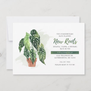 Vi har flyttat Watercolor Planted New Roots Flytta