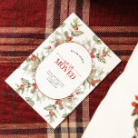 Vi har flyttat Winter Gräs Berry Flytta Announceme Julkort<br><div class="desc">Vi har flyttat! Låt inte dammet ligga på din gamla adress - uppdatera dina vänner och din familj med vår Vi har flyttat Winter Gräs Berry Helgdag Flytta Announcement. Denna chic och det moderna kungörandet har en festlig vattenfärgsutformning, med vinterkoner i gräs, röda bär och botaniska grönområden, med en passande...</div>
