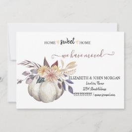 Vi har Flyttat, Wood, Blommigt Pumpkin