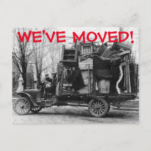 Vi har flyttatadressändringvykort meddelande vykort