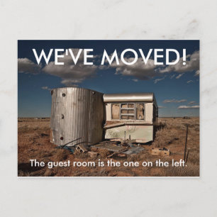Vi har flyttatadressändringvykort meddelande vykort