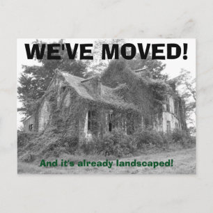 Vi har flyttatadressändringvykort meddelande vykort