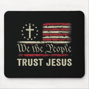 Vi har förtroende för Jesus - USA flagga Christian Musmatta