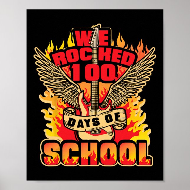 Vi har fyllt 100 dagar med skolmusik 100 dagar. poster (Framsidan)