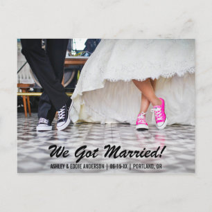 Vi Har Gift Elopement Announcment Postcard S Meddelande Vykort