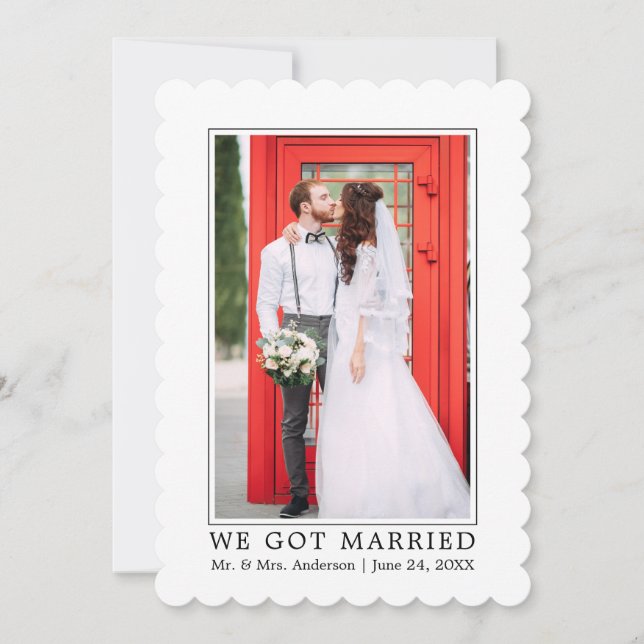 Vi Har, gifta, modern, minimalistisk enkel Bröllop Meddelande (Framsida)