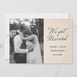 Vi har gifte oss med bröllop inbjudningar