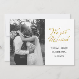 Vi har gifte oss med bröllop inbjudningar