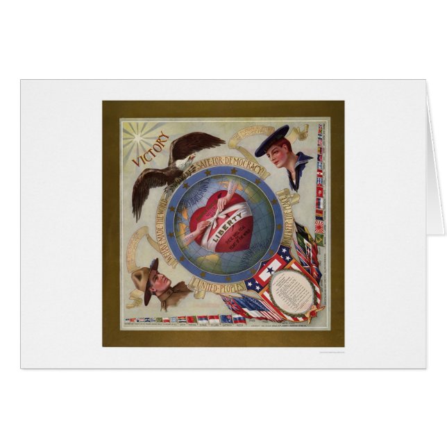 Vi har gjort världskassaskåpet för demokrati hälsningskort (Framsidan Horizontal)