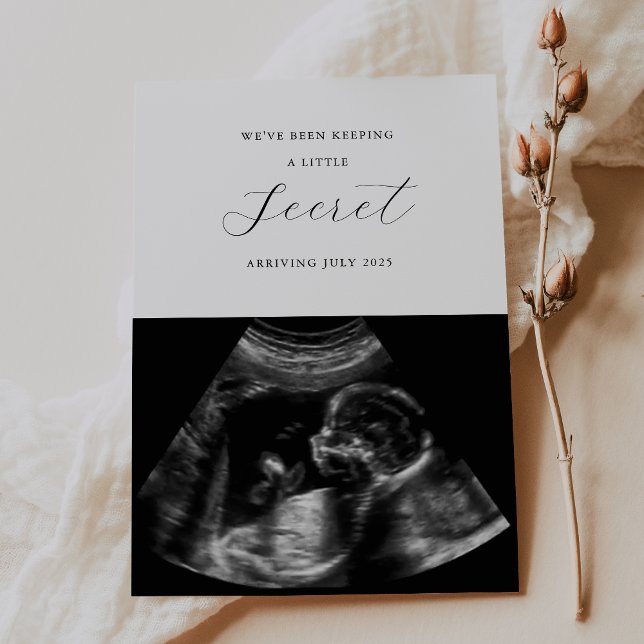 Vi har hållit ett hemligt Baby-meddelande Inbjudningar (Skapare uppladdad)