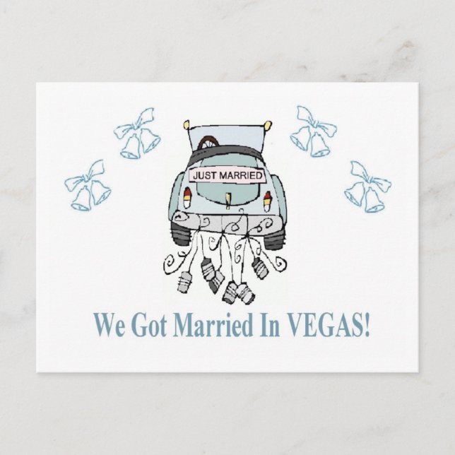 Vi Har har gift oss i VEGAS! Vykort (Framsida)