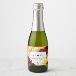 Vi har hjärtsolrosetikett Bröllop Beverage