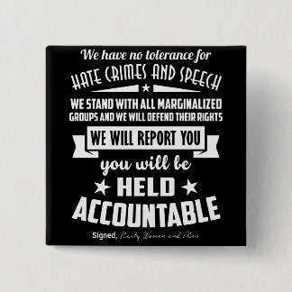 Vi har ingen tolerans för hatbrott att knäppas knapp