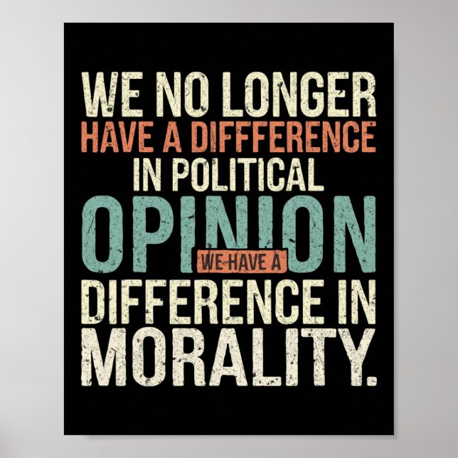Vi har inte längre någon skillnad i den politiska  poster (Framsidan)