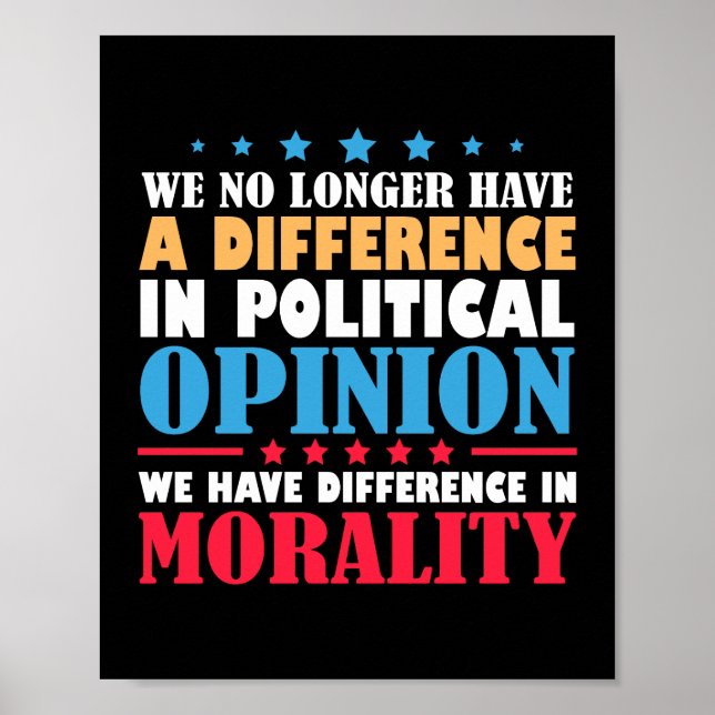 Vi har inte längre någon skillnad i den politiska  poster (Framsidan)