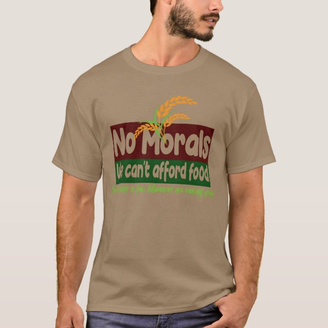 Vi har inte råd med mat vänner t shirt (Framsida)