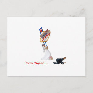Vi har... Las Vegas Postcard Bride & Groom Meddelande Vykort