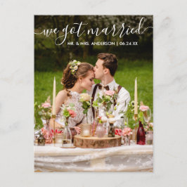 Vi Har Married Modern Trendig Script Photo Vykort
