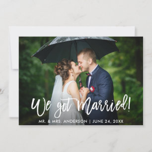 Vi Har Married Push Script Firande Inbjudan