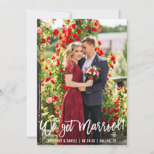 Vi Har Married Push Script Photo Meddelande