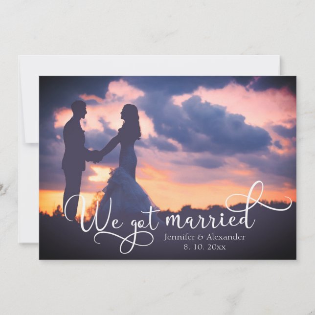 Vi Har Married Script Photo Meddelande (Framsida)