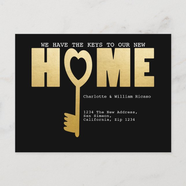 Vi har Nycklarna till vårt nya hem Meddelande Vykort (Framsida)