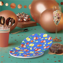 Vi har påbörjat Party - poppäpple på blå