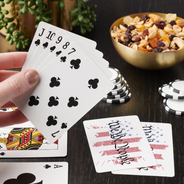 Vi har People American Peace Flagga Splat Casinokort (På plats)