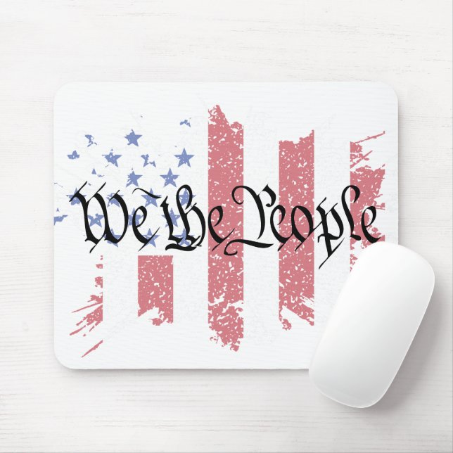 Vi har People American Peace Flagga Splat Musmatta (Med mus)