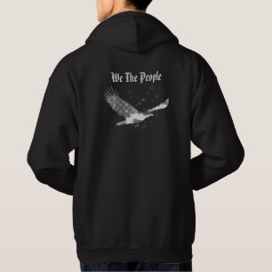 *~* Vi har People USA flagga Eagle American Black Hoodie