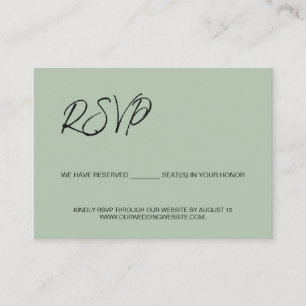 Vi har reserverade platser mall Sage grön RSVP