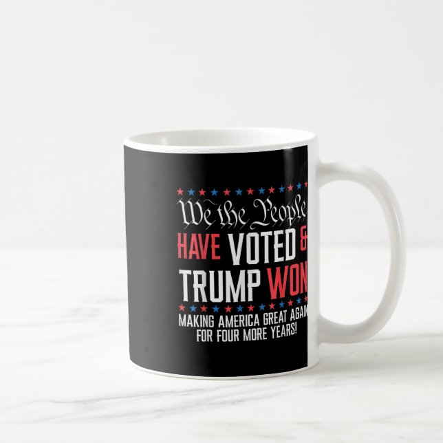 Vi har röstat och trumpat på Won Mega för 4 Kaffemugg (Höger)